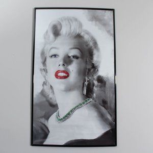 Marilyn Monroe Actress Old Hollywood Black and White Poster Red Lips Wall Y2K
